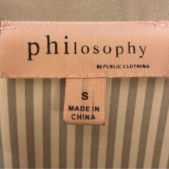 Philosophy Republic Clothing Oversized Pinstriped Button Down | S | - Picture 4 of 4